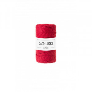 Red twisted cord 3mm 100m / 330g