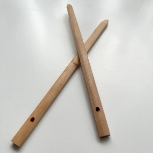 Set 2 pcs Weaving Pins - ca 200mm, hole ca 3mm - wood