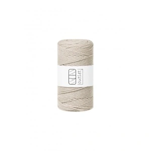 Beige braided cord 3mm 100m / 250g