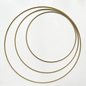 Inel metal 30cm, aliaj auriu pentru handmade