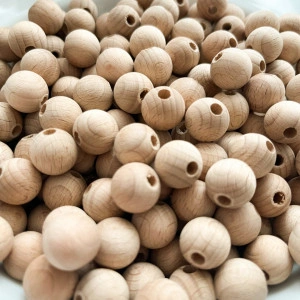 Bile din lemn - 15mm cu gaură 4mm 