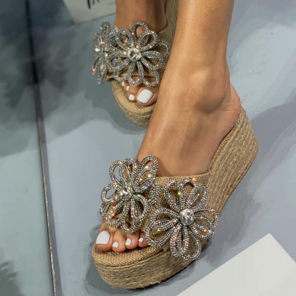 Sandale tip papuc Crystal