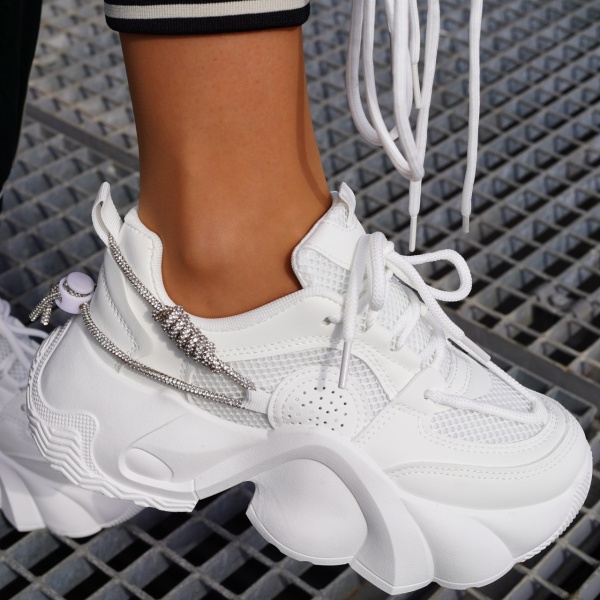 Sneakersi Sparkle White