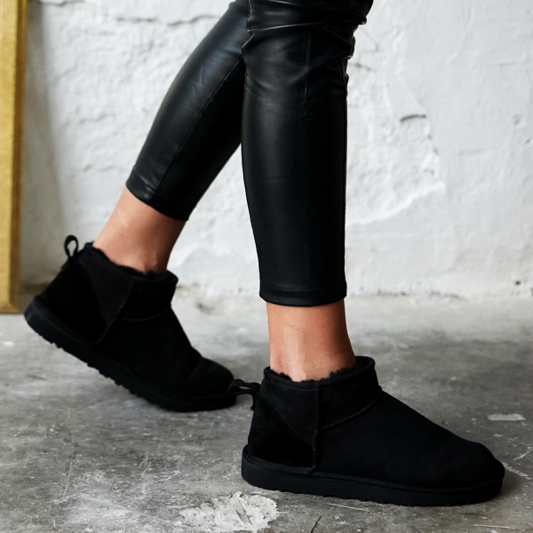 Ghete tip UGG Mini Negru