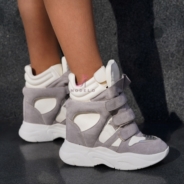 Sneakersi Isabella White-Grey