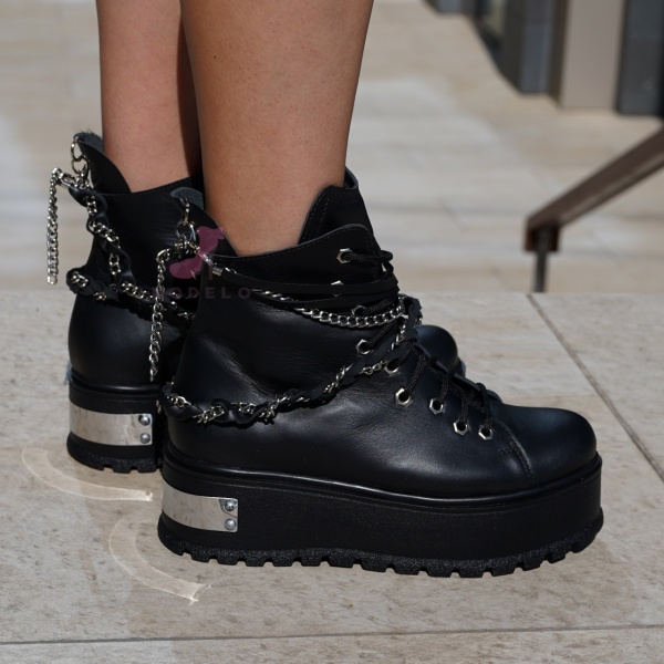 Bocanci Bianca Negru Leather