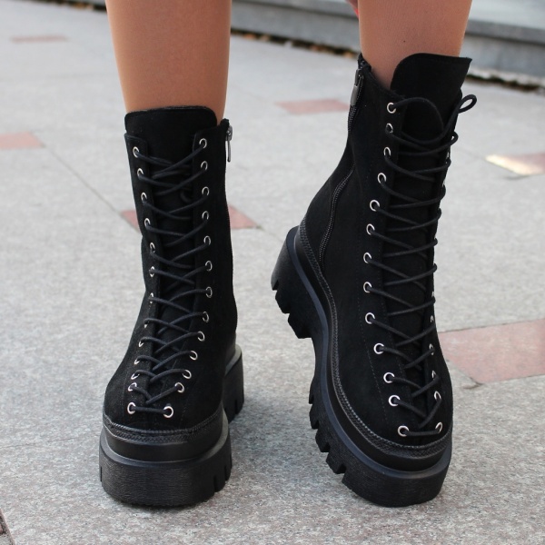 Bocanci Renata Black Suede