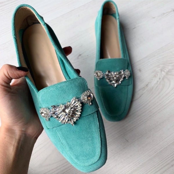 Mocasini Taky Turquoise