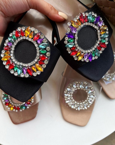 Sandale Colorfull Stones Negru