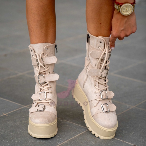 Bocanci Season Cream Suede