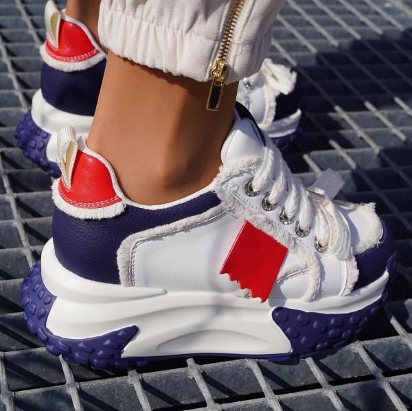 Sneakersi London Blue-Red