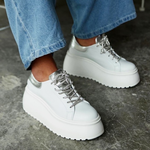 Sneakersi Shine White