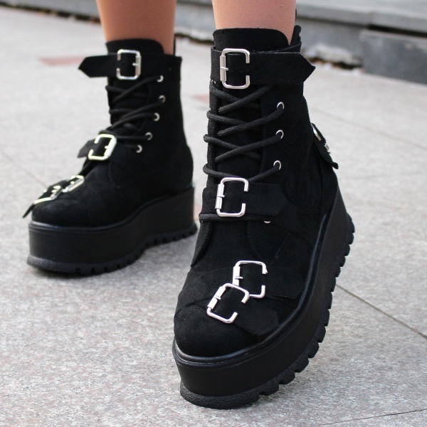 Bocanci Lenna Black Suede