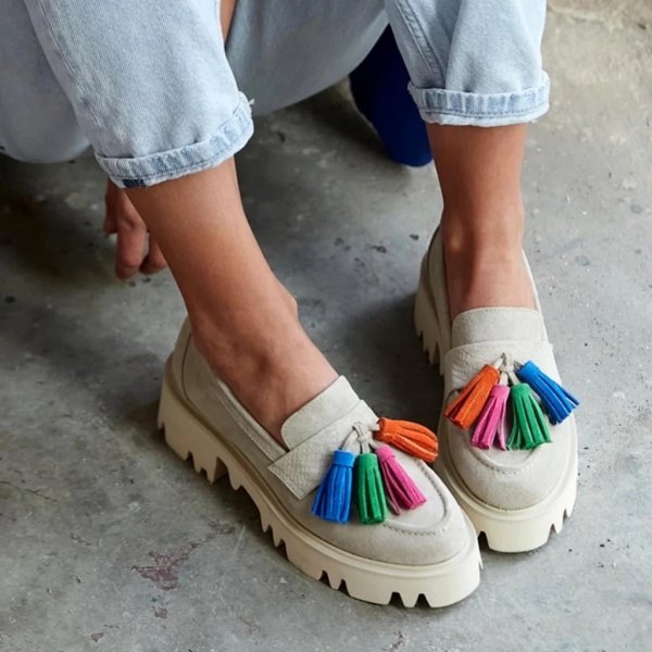 Loafers Tassel Beige