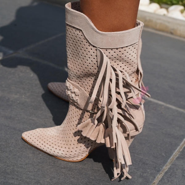 Botine Monika Perforated Nude