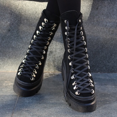 Bocanci Tina Black Suede - Img 2