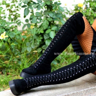 Cizme Cascade Black Suede - Img 2