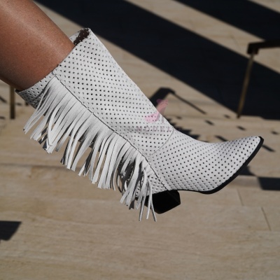 Cizme Vallery Perforated Cream - Img 6