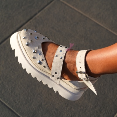 Pantofi Casual California Cream