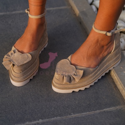 Pantofi Casual Dianne Heart Beige - Img 3