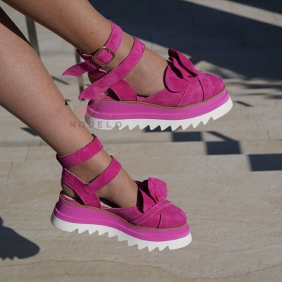 Pantofi Casual Mira White + Fuchsia