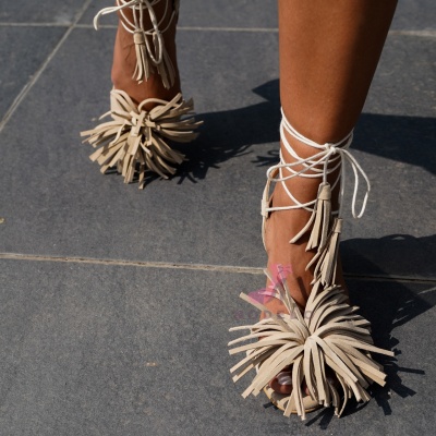 Sandale Dara Fringe Beige - Img 3