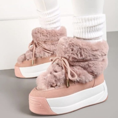 Ghete Fluffy Pink - Img 2