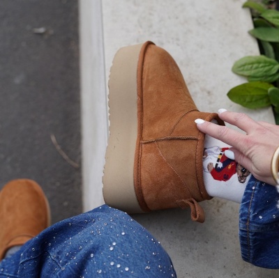 Ghete tip UGG Caramel - Img 2