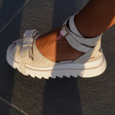 Pantofi Casual Sorina Bow Cream - Img 4