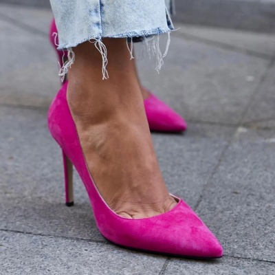 Pantofi Stiletto Fuchsia 10 cm - Img 1