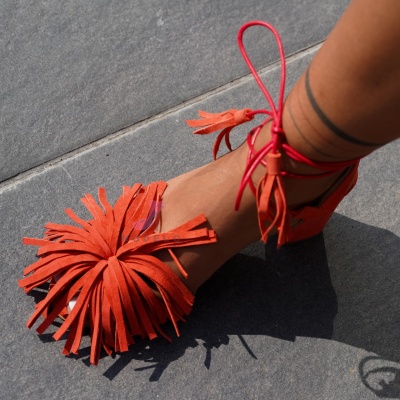 Sandale Dara Fringe Coral - Img 2