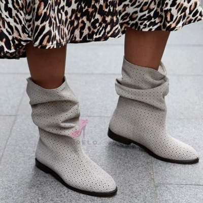 Cizme Madara Short Perforated Cream - Img 6