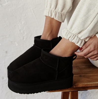 Ghete tip UGG Negru - Img 1