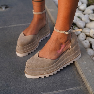 Pantofi Casual Dianne Simple Beige