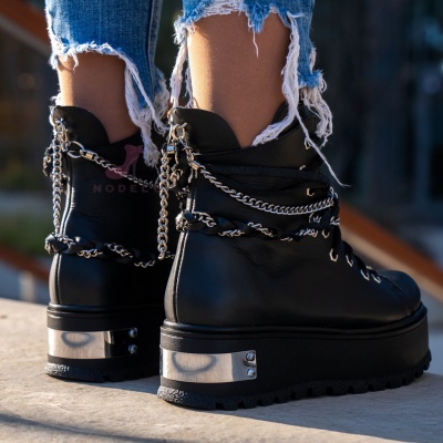 Bocanci Bianca Negru Leather - Img 10