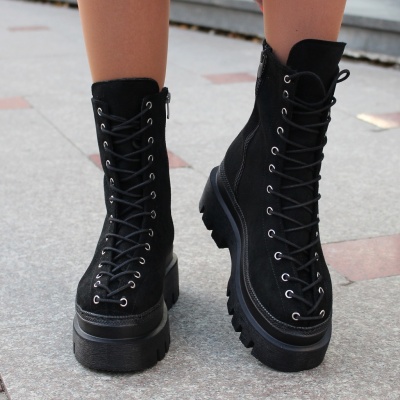 Bocanci Renata Black Suede - Img 1