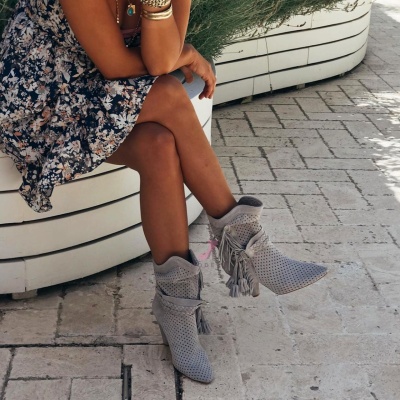 Botine Monika Perforated Grey - Img 3