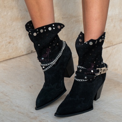 Cizme Amallia Short Black - Img 11