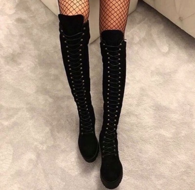Cizme Cascade Black Suede - Img 3