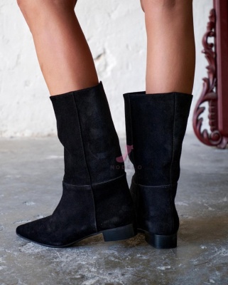 Cizme Kaily Short Black Suede - Img 7