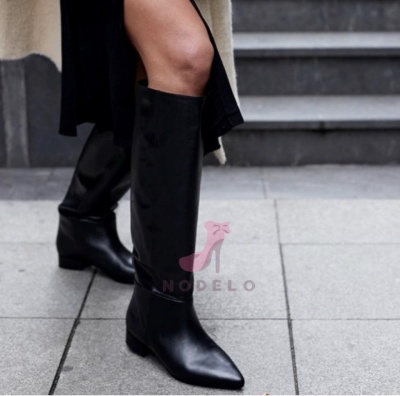 Cizme Kaily Tall Black Leather - Img 2