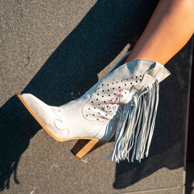 Cizme Kara Fringe White - Img 6