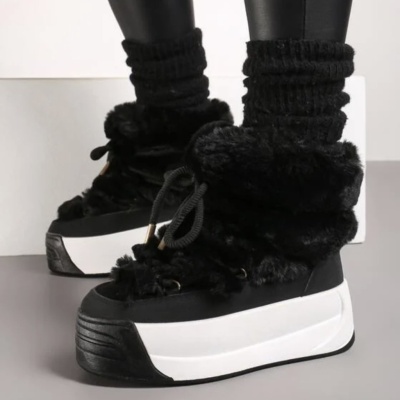 Ghete Fluffy Black - Img 2