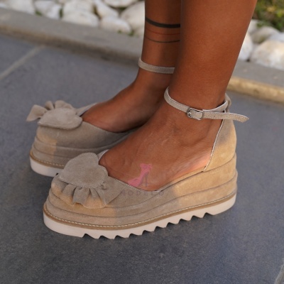 Pantofi Casual Dianne Heart Beige - Img 4