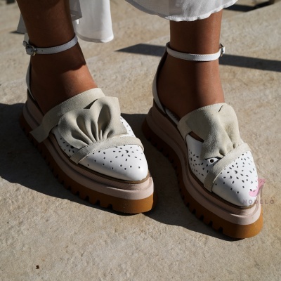Pantofi Casual Mira White - Img 6