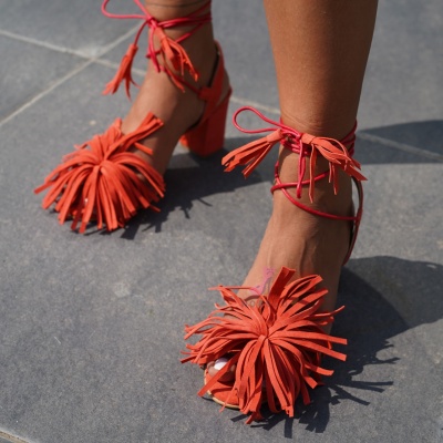 Sandale Dara Fringe Coral - Img 4