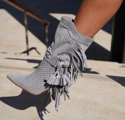 Botine Monika Perforated Grey - Img 2