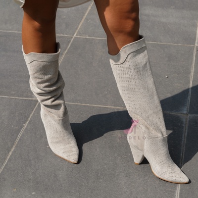 Cizme Herra Perforated Cream - Img 2