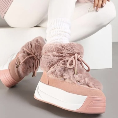 Ghete Fluffy Pink - Img 3