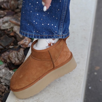 Ghete tip UGG Caramel - Img 5